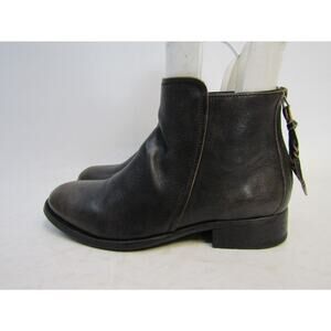 NDC Womens Size 37 EUR Brown Leather Zip Ankle Fashion Boots